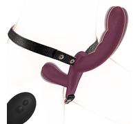Strapon. Anale. Doppio Mutanda Vibrante Indossabile Strap on Per Donne Coppie Uomo Donna Fallo Doppia Penetrazione Cintura Con X Xxl Piccolo Vibrazione Coppia Vibro Clitoride Realistico,purple