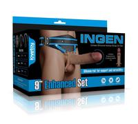 STRAPON CINTURA CON DILDO FALLO PENE APERTO UOMO PROLUNGA PENE SILICONE L XL XXL