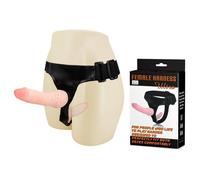 Strap on doppio dildo indossabile interno esterno morbido femminile per lei da d