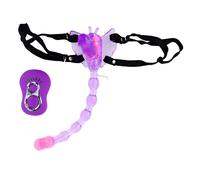 Strapon Harness Vibrante Farfalla Indossabile Donna Stimola Vagina Clitoride Ano