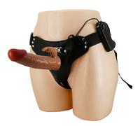 Strapon Vibrante Pretty Love Marion Harness Slip 19 Cm Marrone