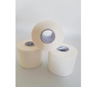 STRAPPAL Tape Sportivo Nastro per Bendaggi e fasciature zigrinato resecabile a mano 5 cm x 10 mt forte collante all'Ossido di Zinco originale BSN cotone 100% bianco 3 pz