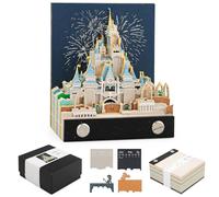 Strappare Calendario 3D 2026, Blocco Note per Appunti 3D Artistico in Carta, Modello di Castello 3D con Luci a LED, 3D Memo Pad, Calendario da Tavolo per Regalo di Natale, Ornamenti Desktop