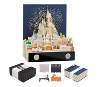 Strappare Calendario 3D 2027, Blocco Note per Appunti 3D Artistico in Carta, Modello di Castello 3D con Luci a LED, 3D Memo Pad, Calendario da Tavolo per Regalo di Natale, Ornamenti Desktop