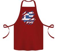 Strappato Grecia Bandiera Greco Giorno Calcio Cotone Grembiule 100% Biologico