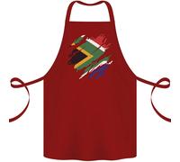 Strappato Sud Africa Bandiera Giorno Calcio Cotone Grembiule 100% Biologico