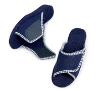 STRAPPO SOFT Ciabatte Donna Spugna da Anziani Aperte Davanti da Casa Sughero Morbide Leggere e Tacco Zeppa Bassa Comode Pantofole Estive Ortopediche Anatomich Antiscivolo da Signora Blu 39