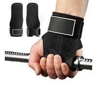 Straps Palestra con Design a Guanto & Imbottitura in Pelle, Utilizzo a Una Mano per Stacchi e Trazioni, Polsini per Forza di Presa e Protezione