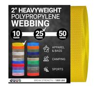 Strapworks, Cinghia in polipropilene pesante e resistente, per riparazioni di attrezzature fai da te e attività all'aperto, 5,1 cm x 22,86 m, giallo