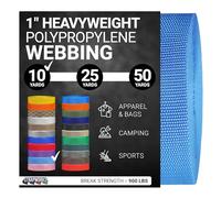 Strapworks, Cinghia in polipropilene pesante e resistente, per riparazioni di attrezzature fai da te e attività all'aperto, 2,54 cm x 9,14 m, azzurro (powder blue)