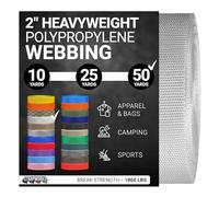 Strapworks Fettuccia in polipropilene pesante, resistente, per riparazione di attrezzi fai da te, 5 cm x 45 m, colore: bianco