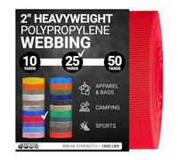 Strapworks, Cinghia in polipropilene pesante e resistente, per riparazioni di attrezzature fai da te e attività all'aperto, 5,1 cm x 22,86 m, rosso