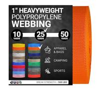 Strapworks, Cinghia in polipropilene pesante e resistente, per riparazioni di attrezzature fai da te e attività all'aperto, 2,54 cm x 22,86 m, arancione