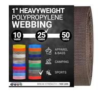Strapworks Fettuccia in polipropilene pesante, resistente, per riparazione di attrezzi fai da te, 2,5 cm x 22,9 m, marrone