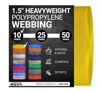 Strapworks Fettuccia in polipropilene pesante, resistente, per riparazione di attrezzi fai da te, 3,8 cm x 9,1 m, giallo