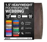 Strapworks Fettuccia in polipropilene pesante, resistente, per riparazione di attrezzi fai da te, 3,8 cm x 9,1 m, marrone