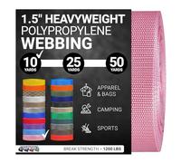 Strapworks Fettuccia in polipropilene pesante, resistente, per riparazione di attrezzi fai da te, 3,8 cm x 9,1 m, rosa