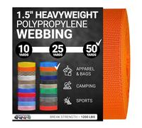 Strapworks Fettuccia in polipropilene pesante, resistente, per riparazione di attrezzi fai da te, 3,8 cm x 45 m, arancione