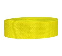 Strapworks Fettuccia leggera in polipropilene - Cinghia in poliestere per riparazione di attrezzi fai da te, collari per animali domestici, artigianato - 3,8 cm x 45 m - giallo