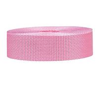 Strapworks Fettuccia leggera in polipropilene - fettuccia in poliestere per riparazione di attrezzi fai da te, collari per animali domestici, artigianato - 3,8 cm x 23 m - rosa