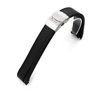 StrapXPro Cinturino in gomma compatibile con Seiko 5 Sport 5KX SRPD55 GMT SSK001, nero, Taille homme, Rubino stellato