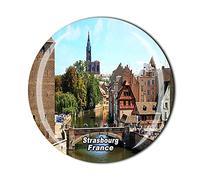 Strasburgo Francia magnete frigo cristallo turistico souvenir regalo collezione frigorifero adesivo magnetico