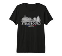 Strasburgo Francia Viaggio Vintage Maglietta Premium