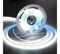 Strascia LED COB 10M Bianco Freddo, 24V Strisce LED Dimmerabile CRI93+ | Tagliabili Adesive Luci Luminosa, Strip Luce per Vetrine Cucina Camera Retroilluminazione TV PC Bar Primavera Pasqua Decorare
