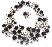 Strass, 100 pezzi/sacchetto di pietre cristallo vetro dimensioni miste for abbigliamento perline sciolte in argento con incastonatura a griffe strass da cucire fai te for abiti sposa(Deep Purple)