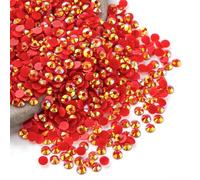 Strass AB rossi, 5000 pezzi, con retro piatto, rotondi, in gelatina, non termoadesivi, gemme di cristallo all'ingrosso per artigianato, trucco, unghie, bicchieri, vestiti, scarpe, decorazione fatta a