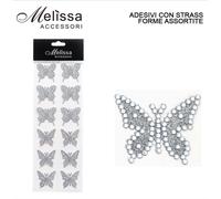STRASS ADESIVI BRILLANTINI STICKER PER DECORARE DECORAZIONI FARFALLE VARIE FORME