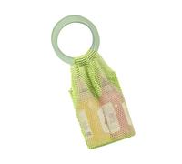 Strass alla moda con disegni intrecciati a mano e spazioso accessorio interno per personalizzare gli oggetti personali elegante supporto con strass, Verde fluorescente, One Size