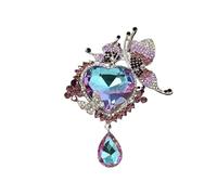 Strass Amore Cuore Lacrima Pin Pin Per Le Donne Sposa Elegante Austriaca Cristallo Farfalla Spilla Corpetto Compleanno Matrimonio Cerimonia Mazzo Costumi Accessori, Conventionnel, Metallo