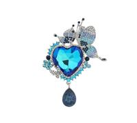Strass Amore Cuore Lacrima Pin Pin Per Le Donne Sposa Elegante Austriaca Cristallo Farfalla Spilla Corpetto Compleanno Matrimonio Cerimonia Mazzo Costumi Accessori, Conventionnel, Metallo