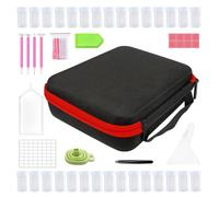 Strass Aufbewahrungskoffer - Tragbarer Schmuck Organizer, robusto box für Kunsthandwerk, Stoßfestes Behältnis für Strasssteine | Organizer für Werkzeuge Bastelbedarf Aufbewahrung Zuhause Unterwegs