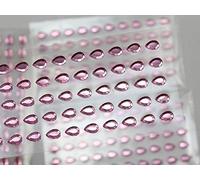 Strass autoadesivi a forma di goccia, 6 x 4 mm, rosa, in acrilico, gemme per il viso, gioielli per il corpo, per biglietti fai da te e inviti fai da te, 5 fogli, 250 pezzi