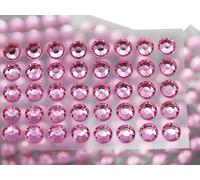 Strass autoadesivi in plastica SS40 rosa, 8 mm, gemme per il viso, gioielli per il corpo per biglietti fai da te e inviti fai da te, 5 fogli, 250 pezzi