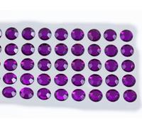 Strass autoadesivi SS48 viola ametista da 10 mm, in plastica, gemme per il viso, gioielli per il corpo fai da te, biglietti e inviti, artigianato, 5 fogli, 250 pezzi