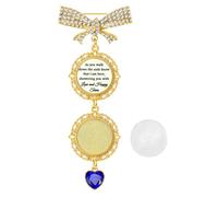 Strass Bowknot Wedding Bouquet Charm Photo Frame Spilla Corpetto Risvolto Pin Creativo Gioielli Da Sposa Regalo Matrimonio Memoriale Foto Ciondolo Gioielli