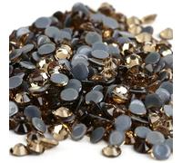 Strass cristalli con retro piatto, Strass Cristallo AB Vetro Hotfix Ferro On Arte Cucito Tessuto Decorazione(Lt.c.topaz,Mix ss6-ss30 10gram)