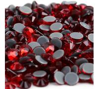 Strass cristalli con retro piatto, Strass Cristallo AB Vetro Hotfix Ferro On Arte Cucito Tessuto Decorazione(Siam,Ss30 288pcs)