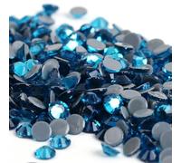 Strass cristalli con retro piatto, Strass Cristallo AB Vetro Hotfix Ferro On Arte Cucito Tessuto Decorazione(Blue Zircone,Ss16 1440pcs)