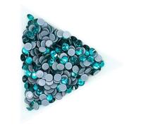 Strass cristalli con retro piatto, Strass Cristallo AB Vetro Hotfix Ferro On Arte Cucito Tessuto Decorazione(Green Zircon,Mix ss6-ss30 10gram)