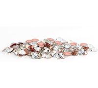 STRASS Cristalli SWAROVSKI termoadesivi crystal bianco trasparente hotfix brillantini per tessuti jeans lycra costumi scarpe cotone (SS34 (7,07-7,27mm) 144pz)