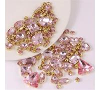 Strass da cucire, Confezione da 130 strass in vetro da cucire, montatura in metallo, forme miste multicolori(2)