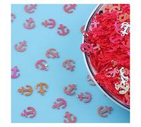 Strass di vetro, Paillettes Applique, 10 g/lotto 8 mm a forma di ancora in PVC, paillettes sciolte, for cucito, artigianato, glitter, Z719(Rood)