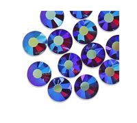 Strass Diamantes Crystal Hotfix, Set di strass Crystal AB non hot fix flatback multicolore di diverse dimensioni for fai da te(Dark Siam AB,SS20 1440PCS)