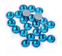 Strass Diamantes Crystal Hotfix, Strass termoadesivi multicolori da 1,5-8,65 mm, confezione sfusa(Blue Zircon,Ss10 1440pcs)