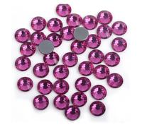 Strass Diamantes Crystal Hotfix, Strass termoadesivi multicolori da 1,5-8,65 mm, confezione sfusa(Fuchsia,Ss16 1440pcs)