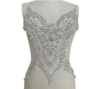 Strass fatti a mano in pizzo applique perline cucite a mano toppe con paillettes per accessori di abbigliamento